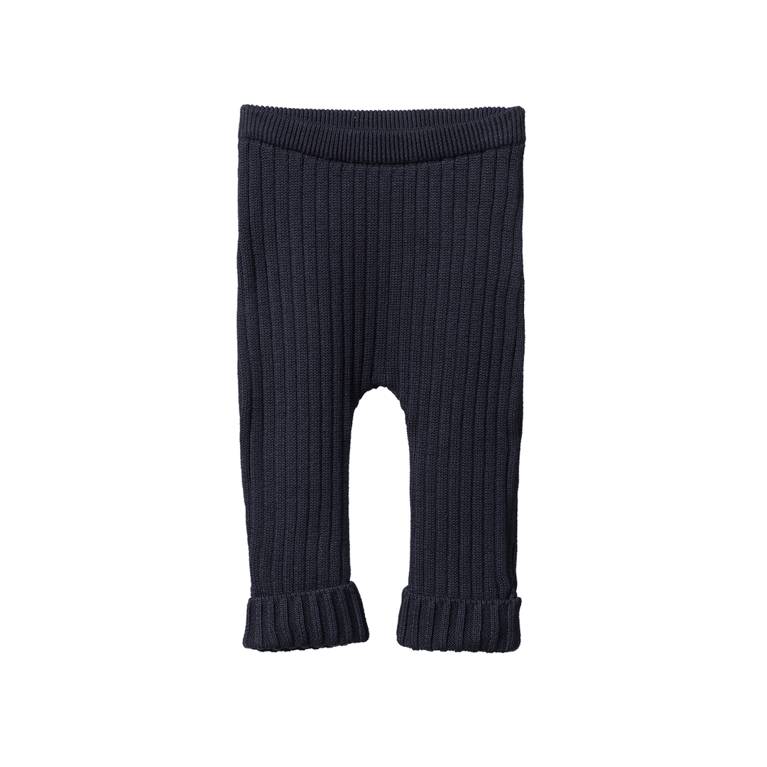 NATURE BABY - LOU PANTS COTTON KNIT: NAVY [sz:0-3 MTHS]