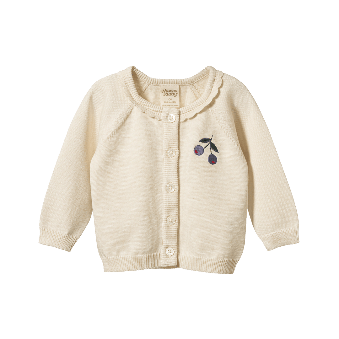 NATURE BABY - PIPER CARDIGAN: WINTER BERRY [sz:0-3 MTHS]