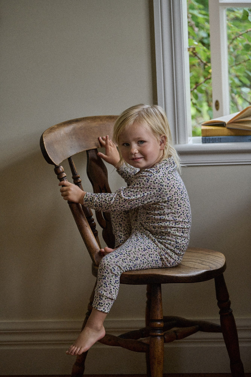 NATURE BABY - MERINO 2PC PYJAMA SET: BRIARWOOD LILAC PRINT [sz:1 YR]