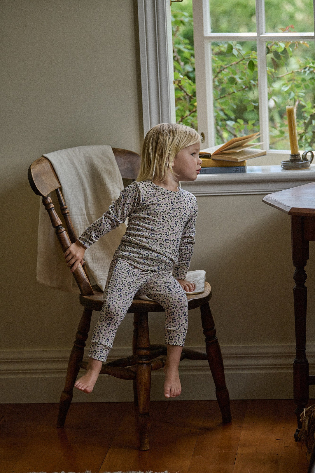 NATURE BABY - MERINO 2PC PYJAMA SET: BRIARWOOD LILAC PRINT [sz:1 YR]