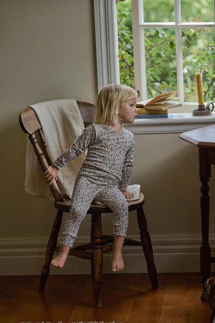 NATURE BABY - MERINO 2PC PYJAMA SET: BRIARWOOD LILAC PRINT [sz:1 YR]