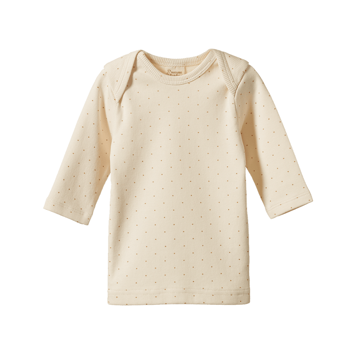 NATURE BABY - GIFTS: CARAMEL SPOT COTTON RIB ESSENTIALS SET [sz:0-3 MTHS]
