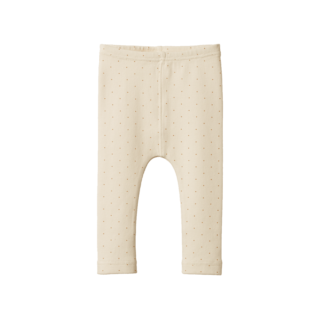 NATURE BABY - GIFTS: CARAMEL SPOT COTTON RIB ESSENTIALS SET [sz:0-3 MTHS]