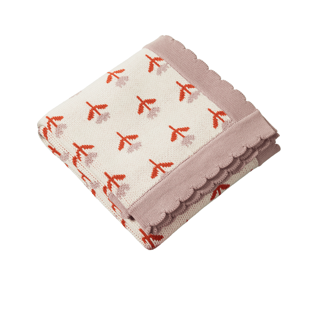 NATURE BABY - FERN BLANKET ONE SIZE: FLEURETTE