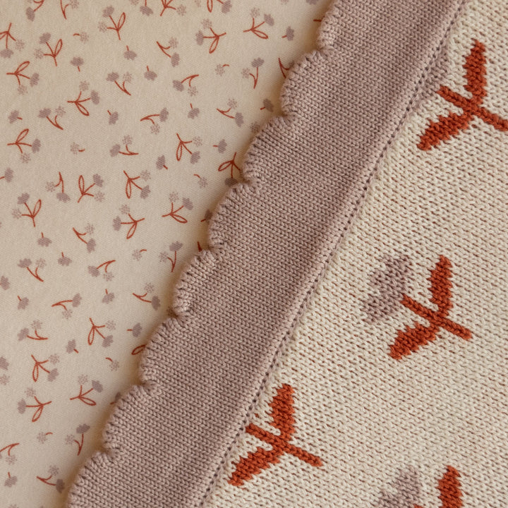 NATURE BABY - FERN BLANKET ONE SIZE: FLEURETTE