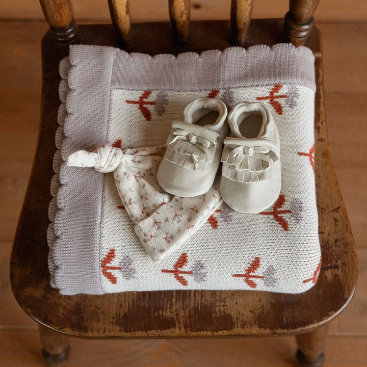 NATURE BABY - FERN BLANKET ONE SIZE: FLEURETTE