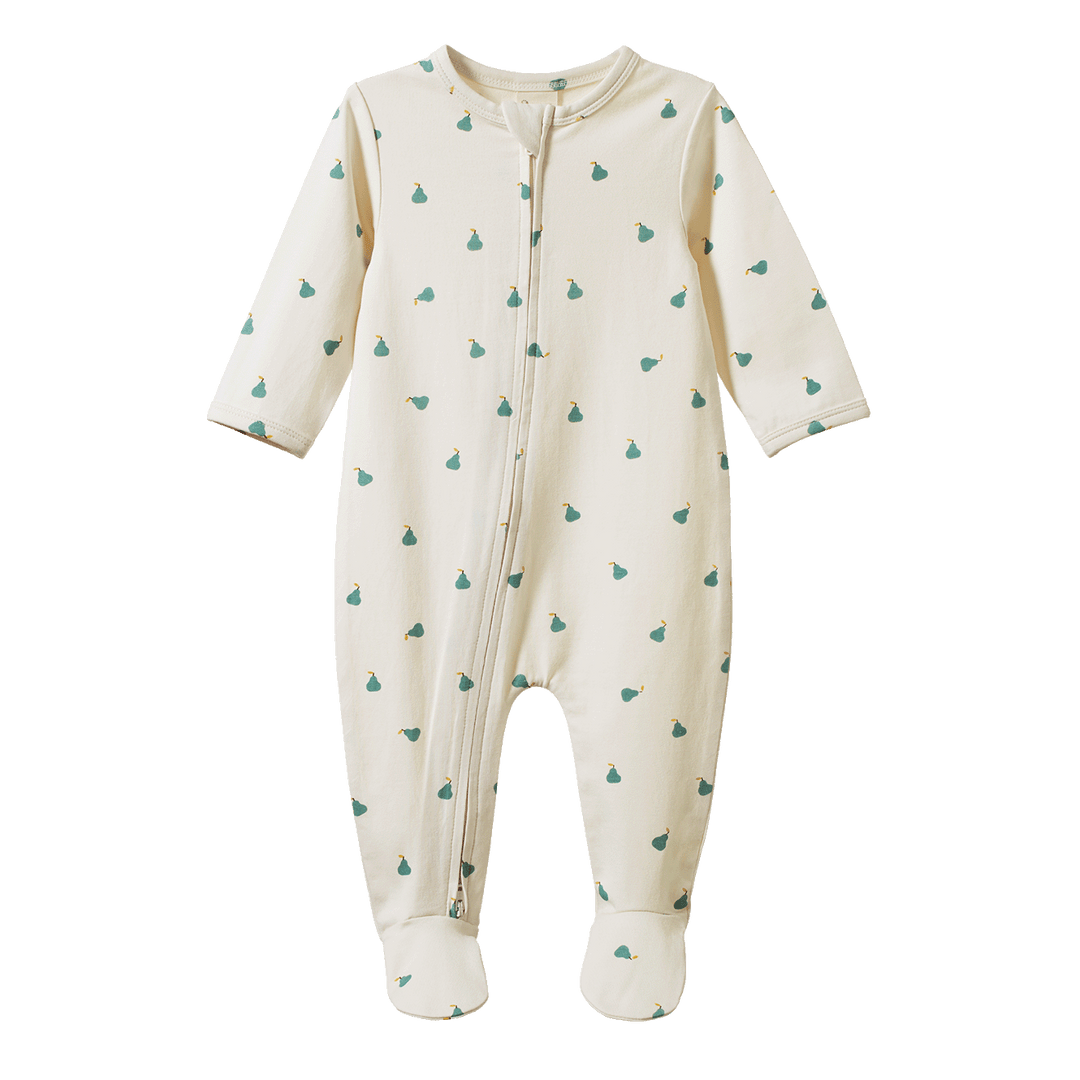 NATURE BABY - DREAMLANDS SUIT: PEAR PRINT [sz:NB]