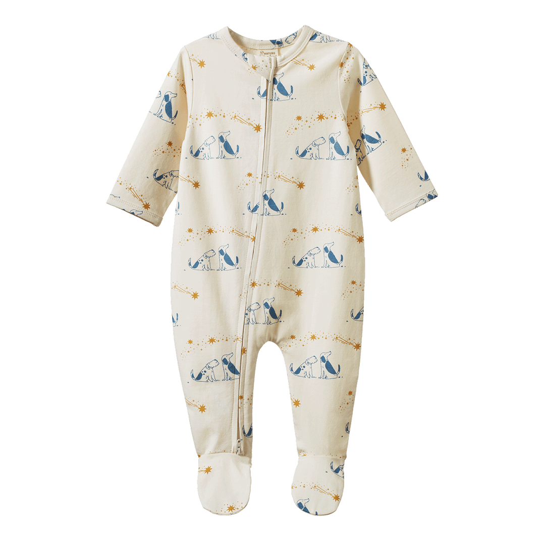 NATURE BABY - DREAMLANDS SUIT: DOG DREAM PRINT [sz:NB]