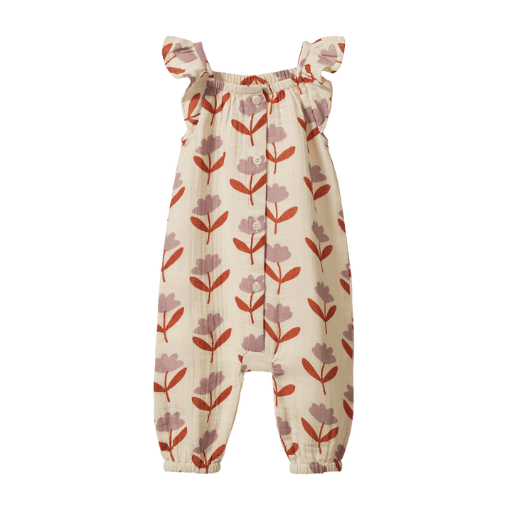 NATURE BABY - TILDA SUIT MUSLIN: FLEURETTE PRINT [sz:0-3 MTHS]
