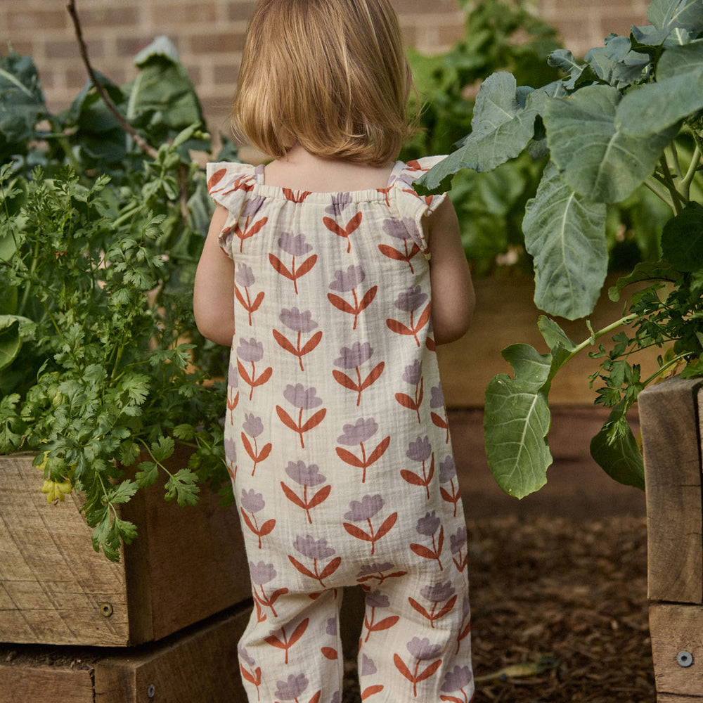 NATURE BABY - TILDA SUIT MUSLIN: FLEURETTE PRINT [sz:0-3 MTHS]