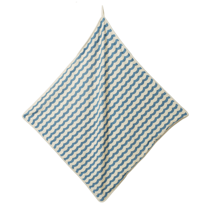 NATURE BABY - HOODED TOWEL: WAVES PRINT