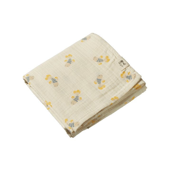 NATURE BABY - MUSLIN WRAP: FISH FABLE PRINT