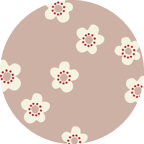 NATURE BABY - 2PC SHORTIE PYJAMA SET: FLORA STAMP ROSE DUST PRINT [sz:1 YR]