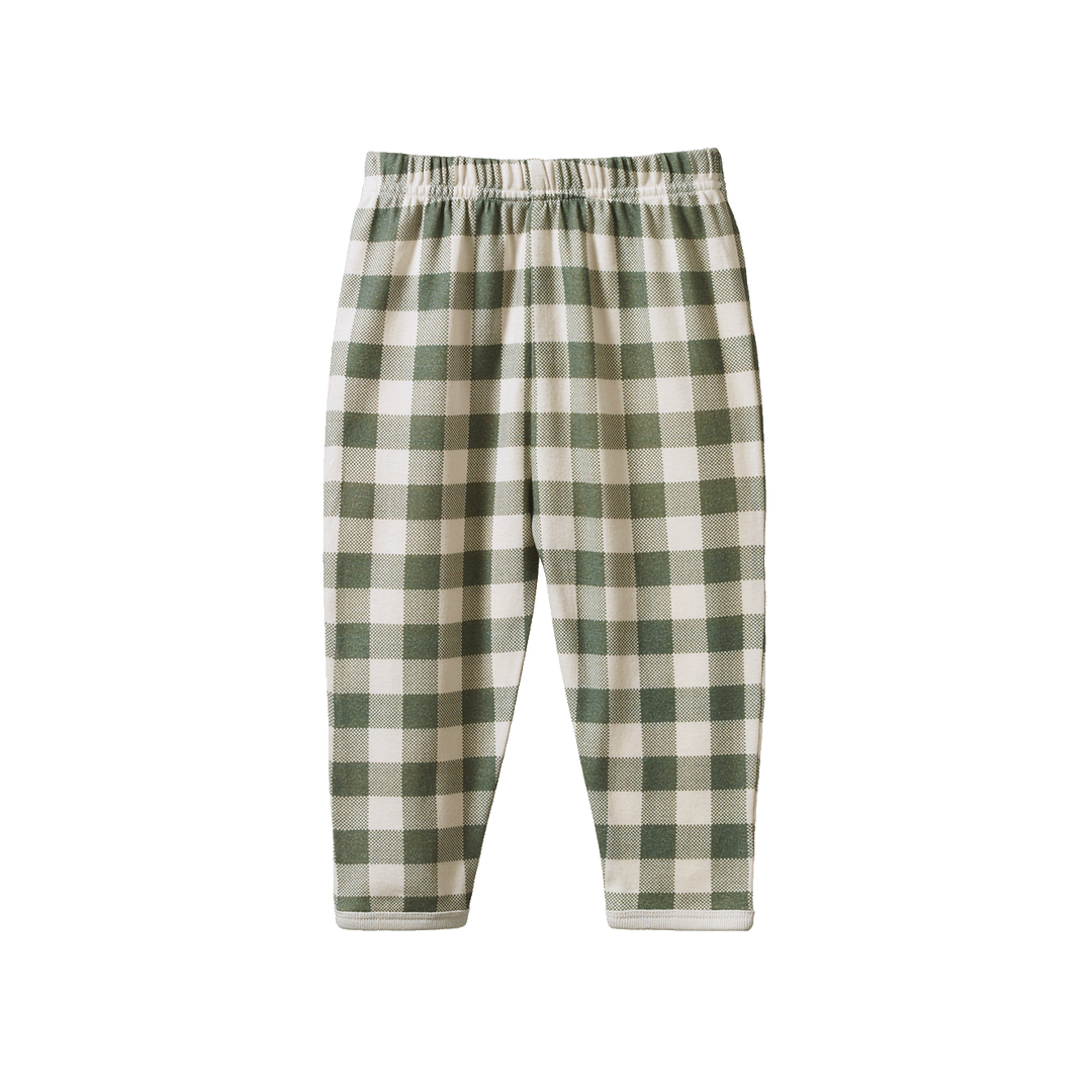 NATURE BABY - 2PC LONG SLEEVE PYJAMAS: CRISPIN CHECK [sz:1 YR]