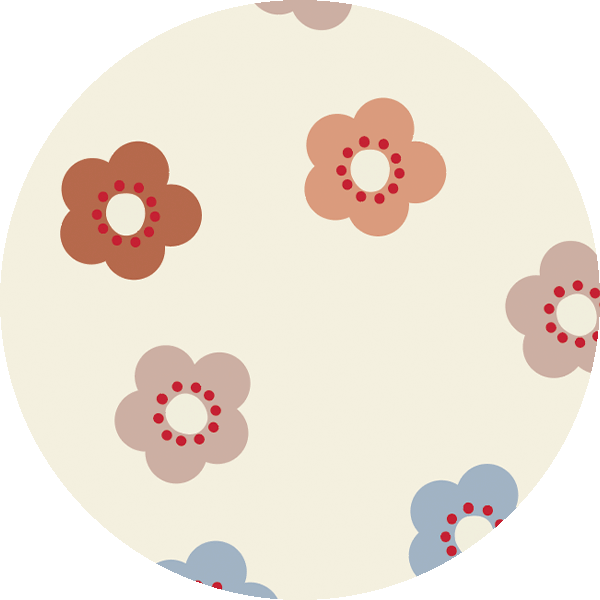 NATURE BABY - BUCKET SUNHAT: PETITE FLORA STAMP PRINT [sz:S - 0-6 MTHS]
