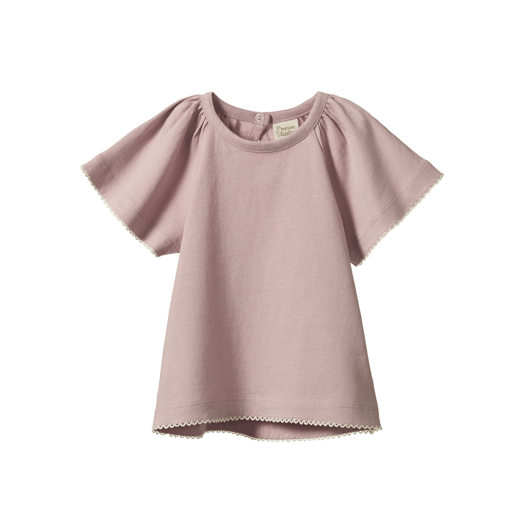 NATURE BABY - FAYE TEE: LILAC [sz:6-12 MTHS]