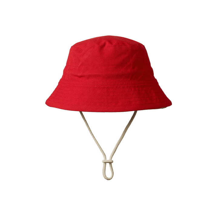 NATURE BABY - BUCKET SUNHAT: RED [sz:S - 0-6 MTHS]