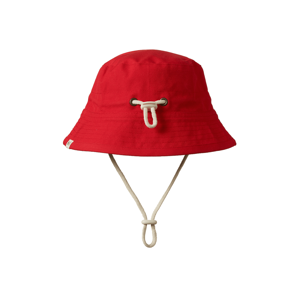 NATURE BABY - BUCKET SUNHAT: RED [sz:S - 0-6 MTHS]