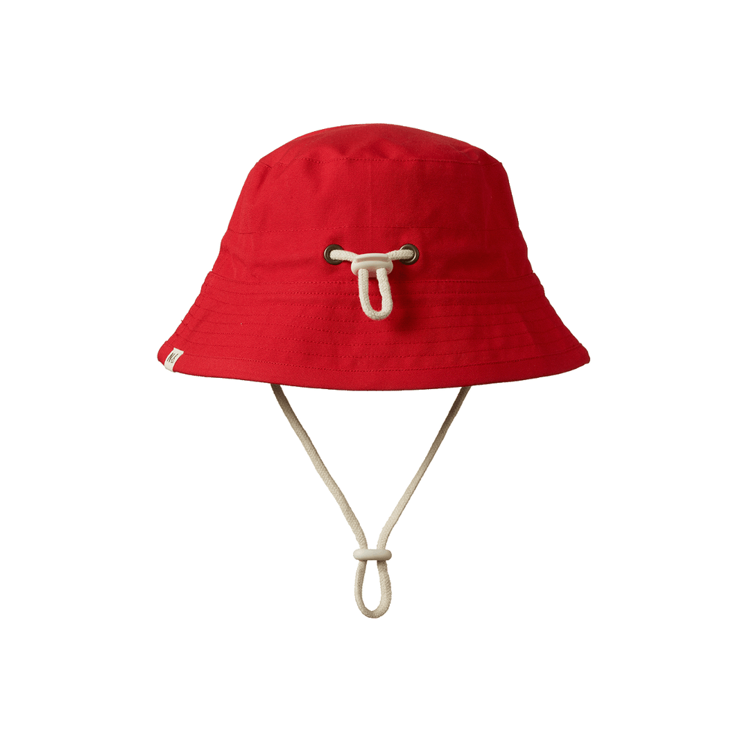 NATURE BABY - BUCKET SUNHAT: RED [sz:S - 0-6 MTHS]