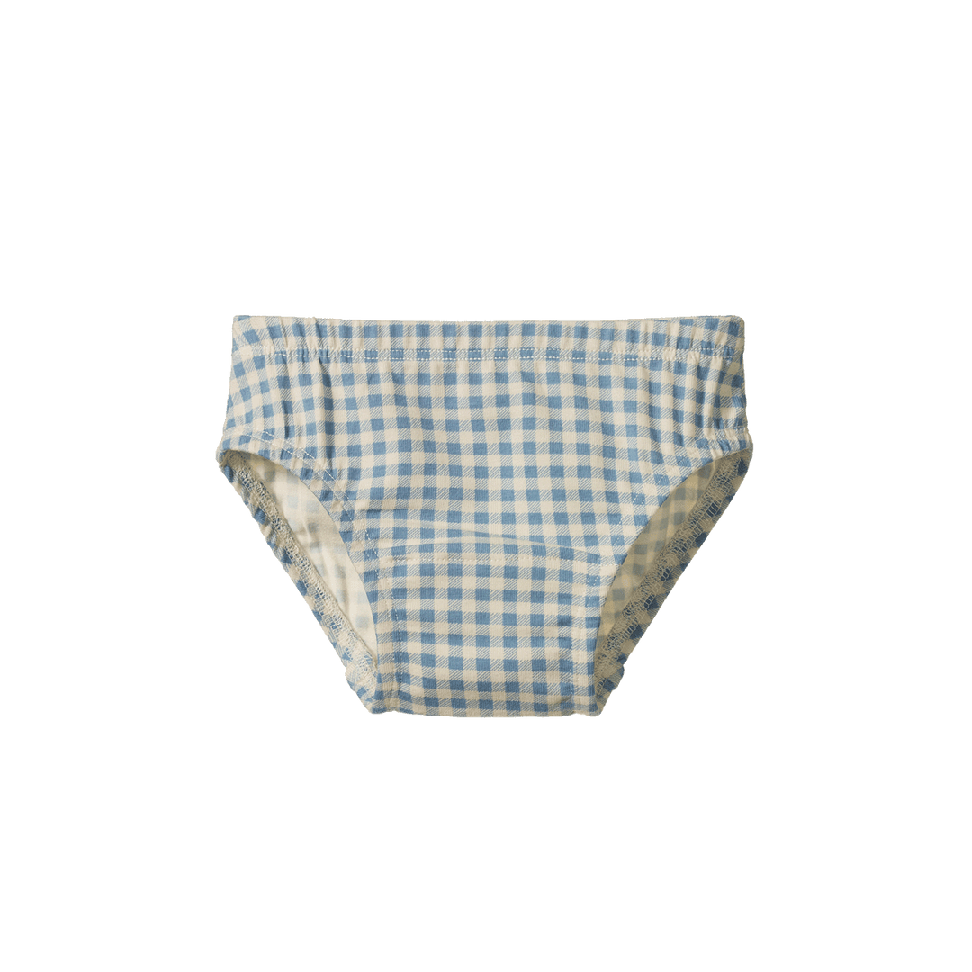 NATURE BABY - JERSEY KNICKERS: BLUE GINGHAM [sz:2 YRS]