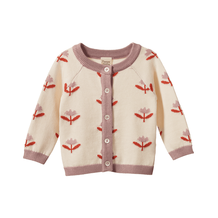 NATURE BABY - PIPER CARDIGAN: FLEURETTE [sz:0-3 MTHS]