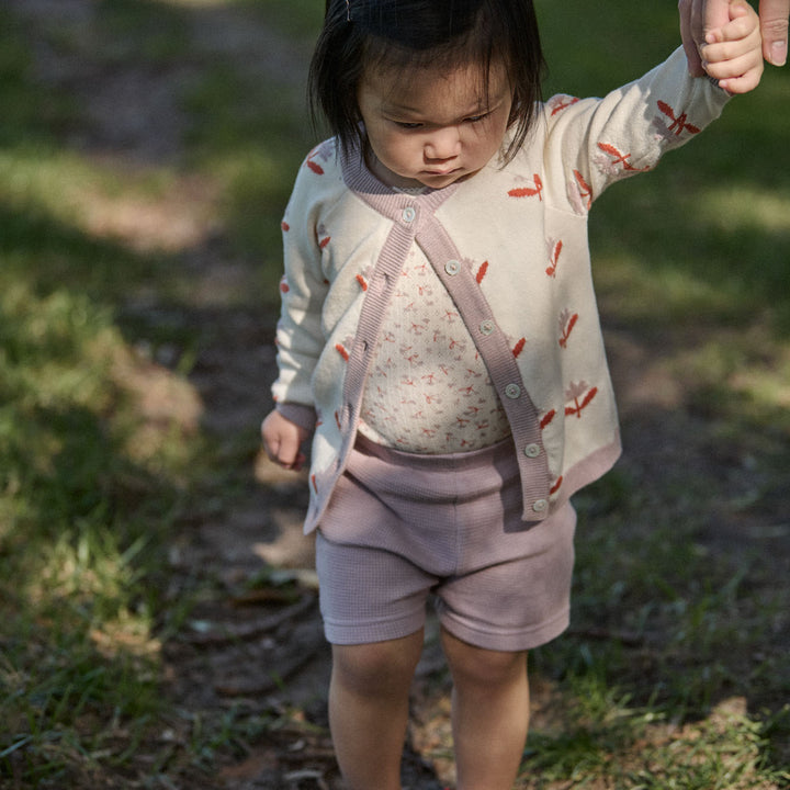 NATURE BABY - PIPER CARDIGAN: FLEURETTE [sz:0-3 MTHS]