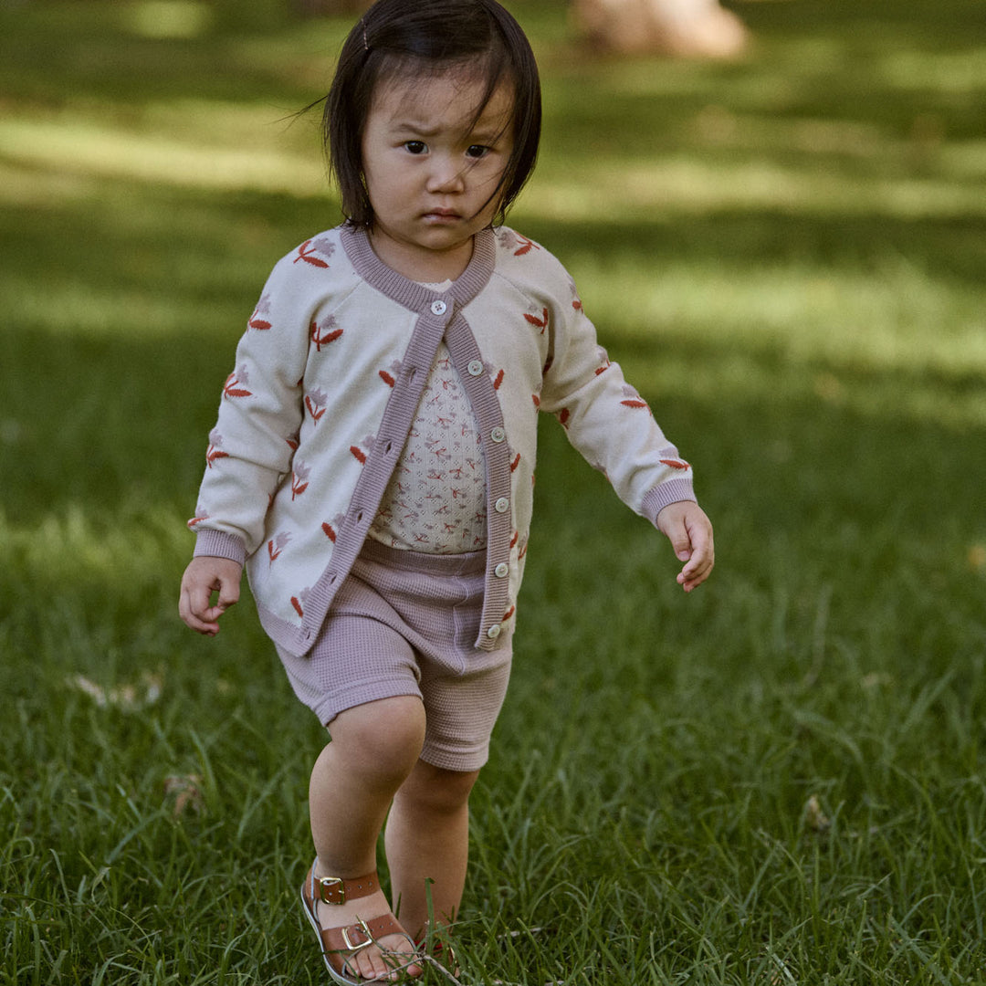 NATURE BABY - PIPER CARDIGAN: FLEURETTE [sz:0-3 MTHS]