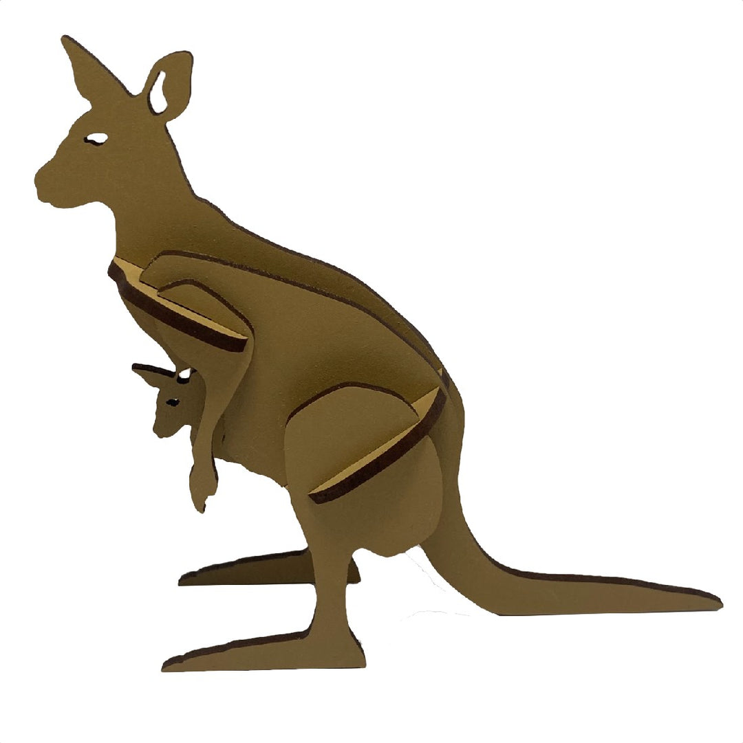 LITTLE AND WOOD - KANGAROO & JOEY A5 WOODEN KIT
