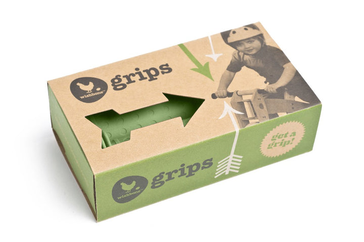 WISHBONE DESIGN - GREEN BIKE GRIPS