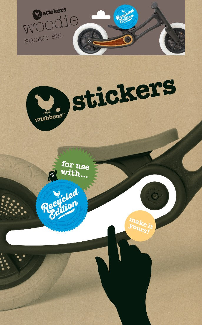 WISHBONE DESIGN - WOOD LOOK BIKE STICKERS