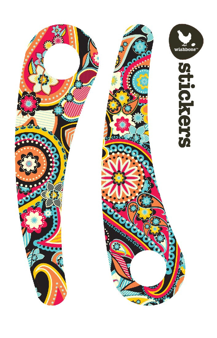 WISHBONE DESIGN - PAISLY BIKE STICKERS
