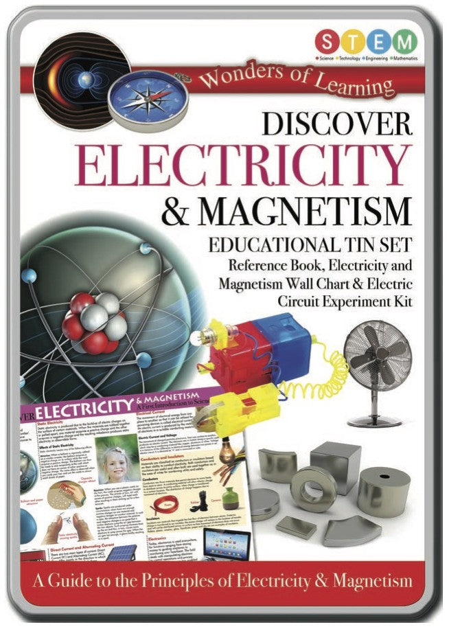 WONDERS OF LEARNING - DISCOVER ELECTRICITY AND MAGNESIUM STEM KIT TIN SET