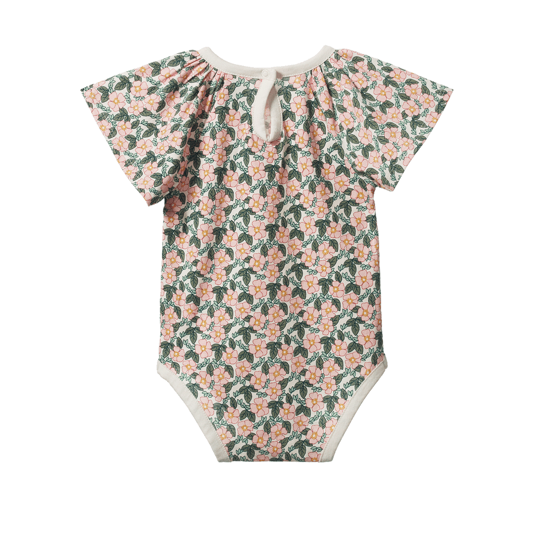 NATURE BABY - FAYE BODYSUIT: GARLAND PRINT