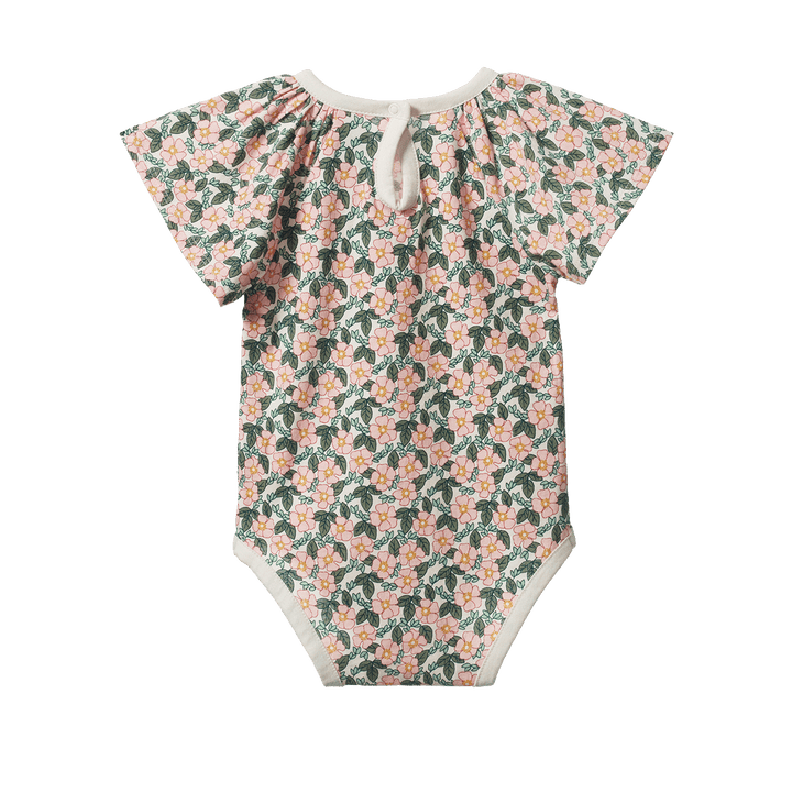 NATURE BABY - FAYE BODYSUIT: GARLAND PRINT