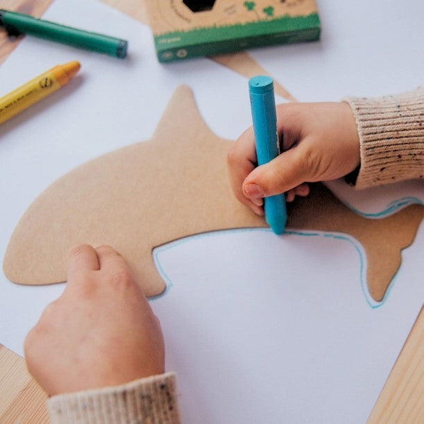 HONEYSTICKS - JUMBO STENCILS & CRAYONS ACTIVITY SET 