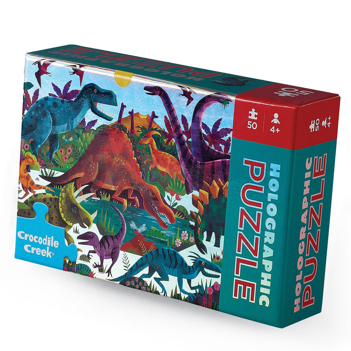 CROCODILE CREEK - HOLOGRAPHIC PUZZLE 50PC: DINO