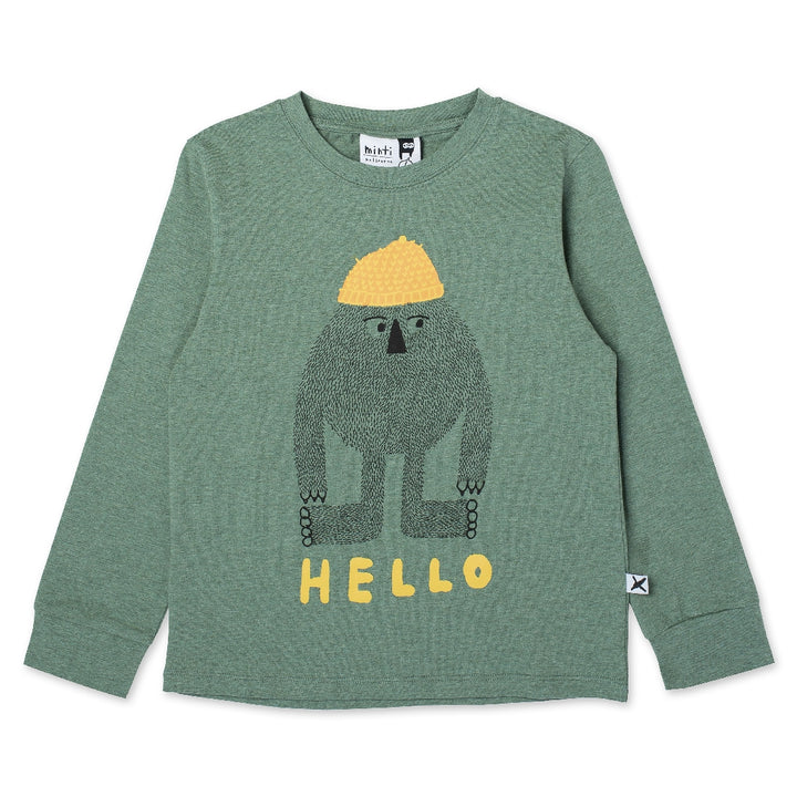 MINTI - HELLO LATER YETI TEE - FOREST MARLE