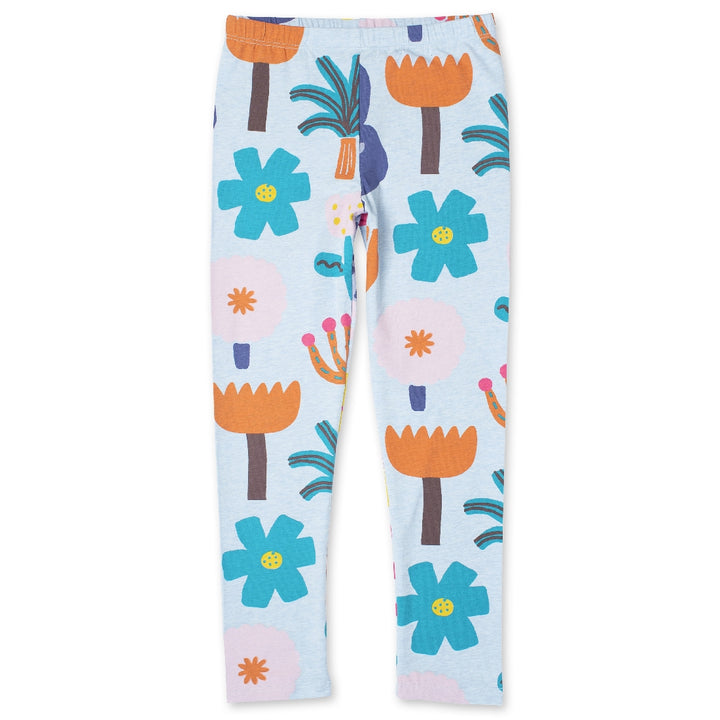 MINTI FLORAL GARDEN TIGHTS CORNFLOWER MARLE