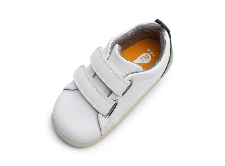 BOBUX - STEP UP GRASS COURT SHOE: WHITE/FOREST